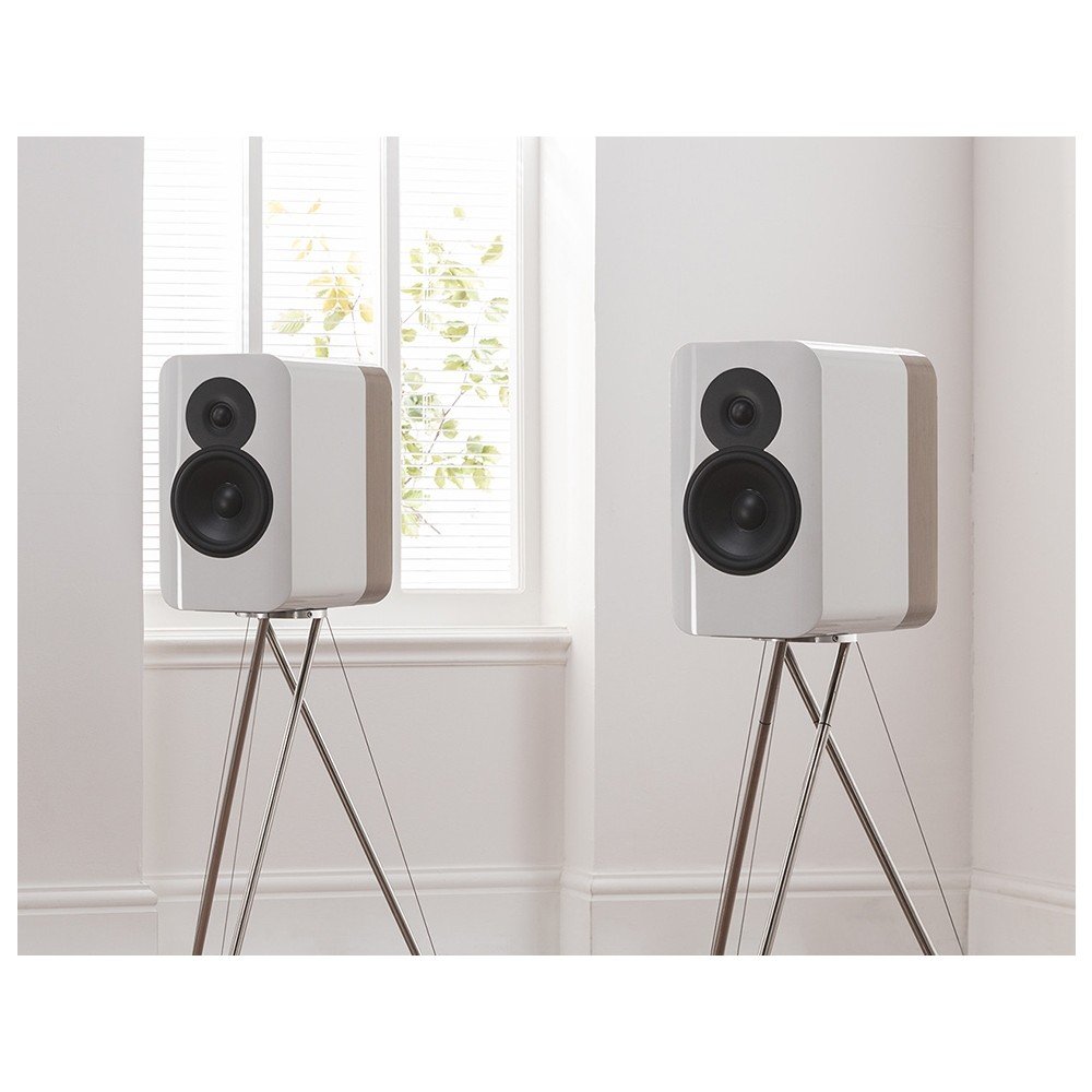 Caixa bookshelf Q Acoustics Concept 300 White + Oak - Par - Imagem 5