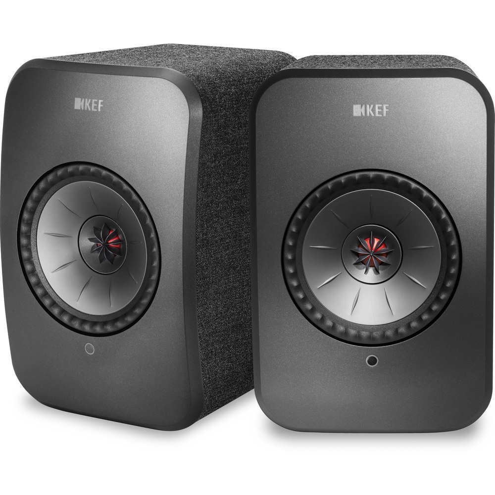 Caixa bookshelf amplificada KEF LSX Wireless Bluetooth Black - Par