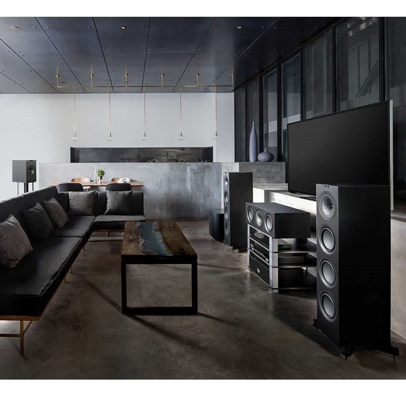 Caixa bookshelf KEF Q350 Satin Black - Par - Imagem 4