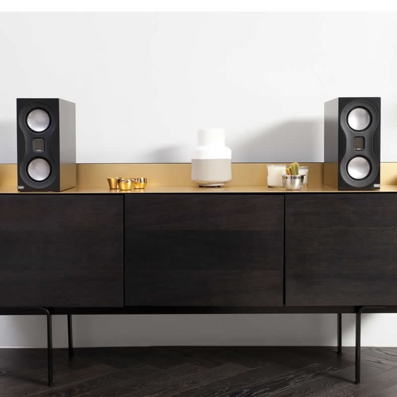 Caixa bookshelf Monitor Audio Studio Satin Black - Par - Imagem 4