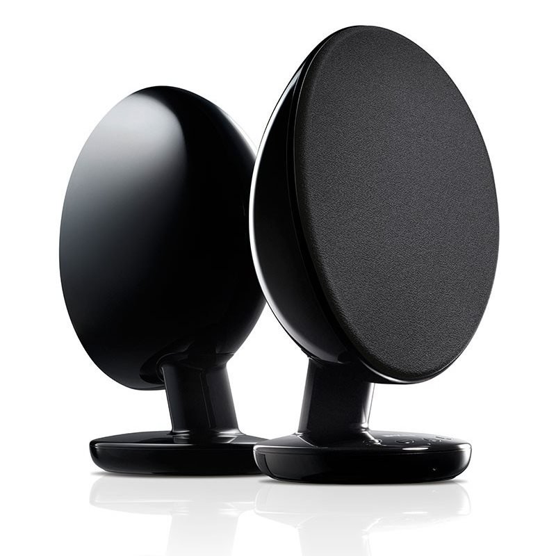 Sistema de som Wi-fi KEF EGG - Gloss Black - Par