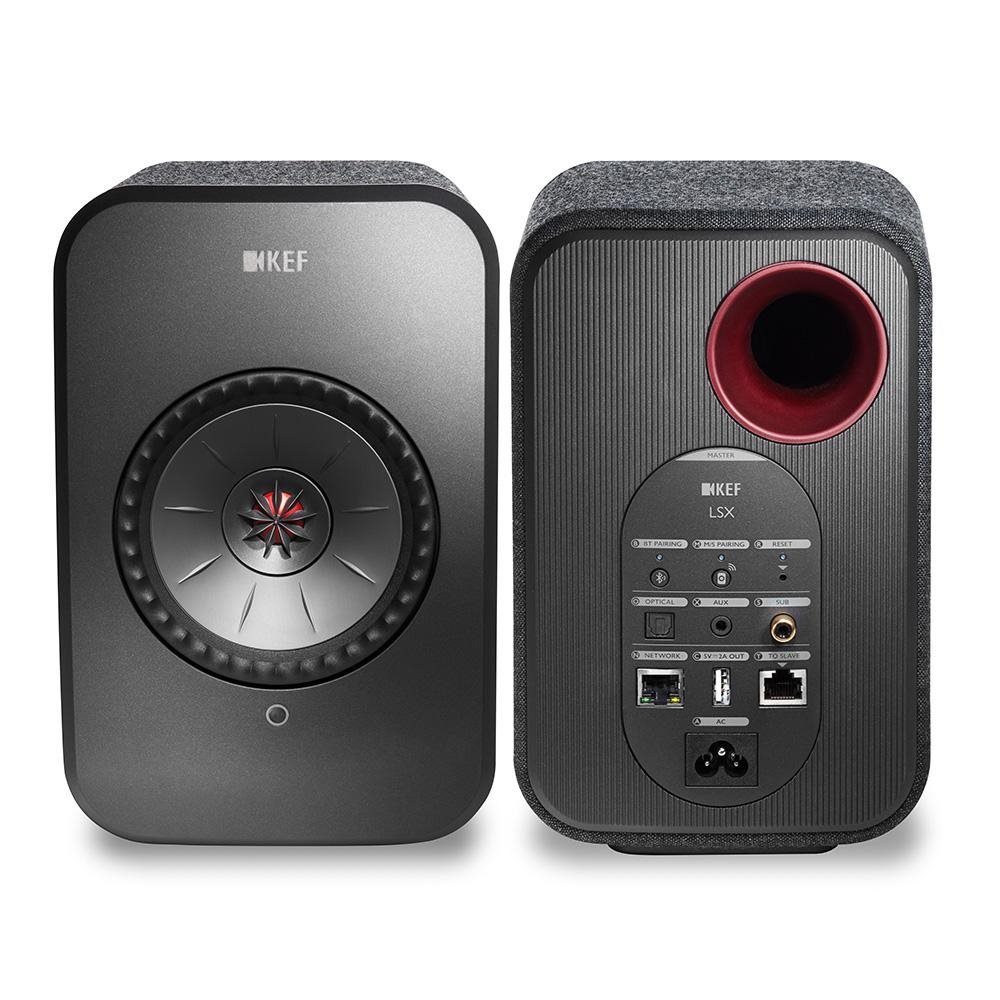 Caixa bookshelf amplificada KEF LSX Wireless Bluetooth Black - Par - Imagem 2