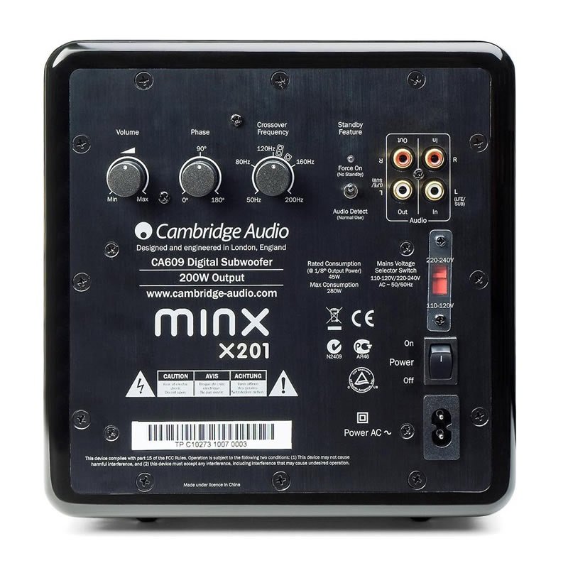 Subwoofer Cambridge Audio Minx X201 Branco - Imagem 2