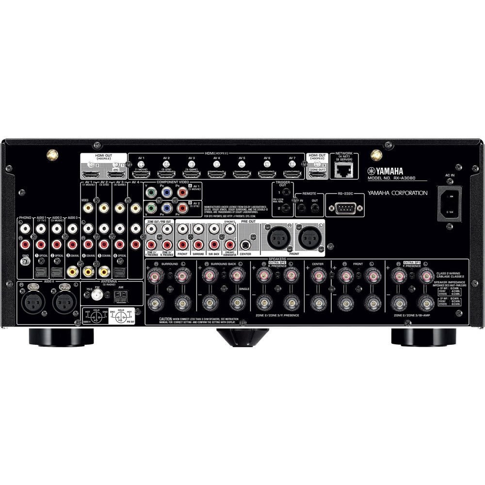 Receiver Yamaha Aventage RX-A3080 9.2 Dolby Atmos Vision DTS: X HDR10 - Bivolt - Imagem 3
