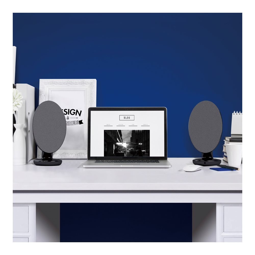 Sistema de som Wi-fi KEF EGG - Gloss Black - Par - Imagem 5