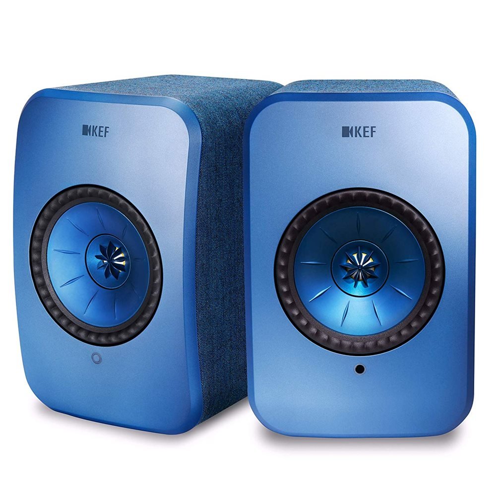 Caixa bookshelf amplificada KEF LSX Wireless Bluetooth Blue - Par