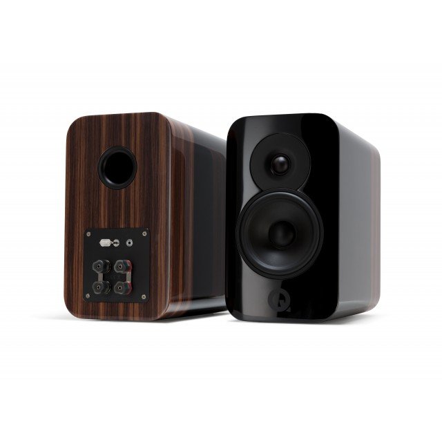 Caixa bookshelf Q Acoustics Concept 300 Black + Rosewood - Par - Imagem 3
