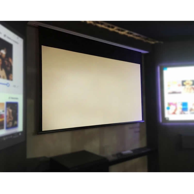Tela motorizada Dual Screen Eletric 100" 16:9 High Contrast com moldura embutida