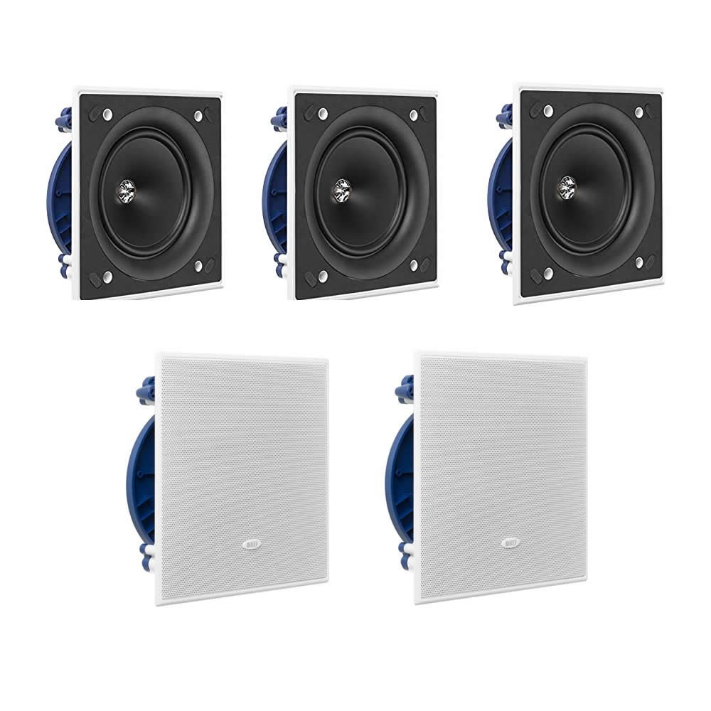 Conjunto de caixas embutir KEF Ci160.2CS Quadrada - 5.0