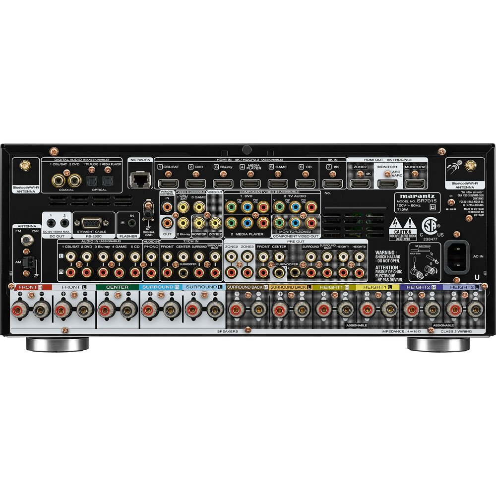 Receiver Marantz SR7015 9.2 8K Earc Dolby Atmos - Vision HEOS - 220V - Imagem 3