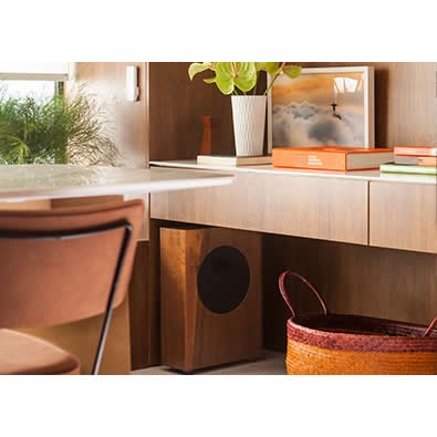 Subwoofer Ludk Disqreto 8" Slim Walnut - Imagem 5