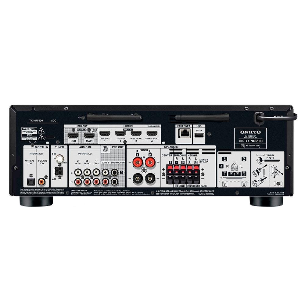 Receiver Onkyo TX-NR5100 8K 7.2 Atmos HDR Zona B - 110V - Imagem 3