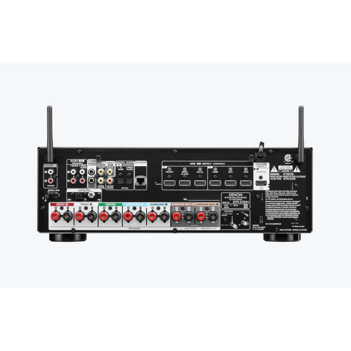 Receiver Denon AVR-S760H 7.2 8k eArc - Voice Control - HEOS - 110V - Imagem 4