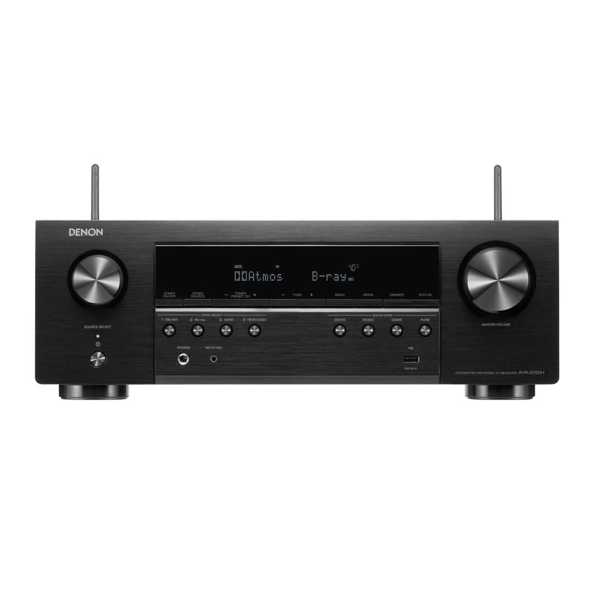 Receiver Denon AVR-S760H 7.2 8k eArc - Voice Control - HEOS - 110V