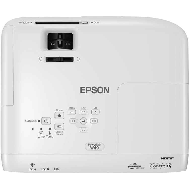 Projetor Epson PowerLite W49 - WXGA 3800 lumens - Imagem 3