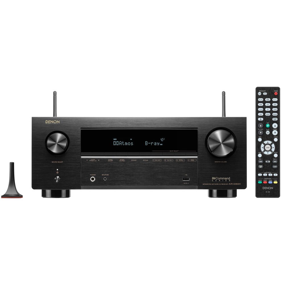 Receiver Denon AVR-X2800H 7.2 8K - Dolby Atmos - Vision - HDR10 eArc - 220V