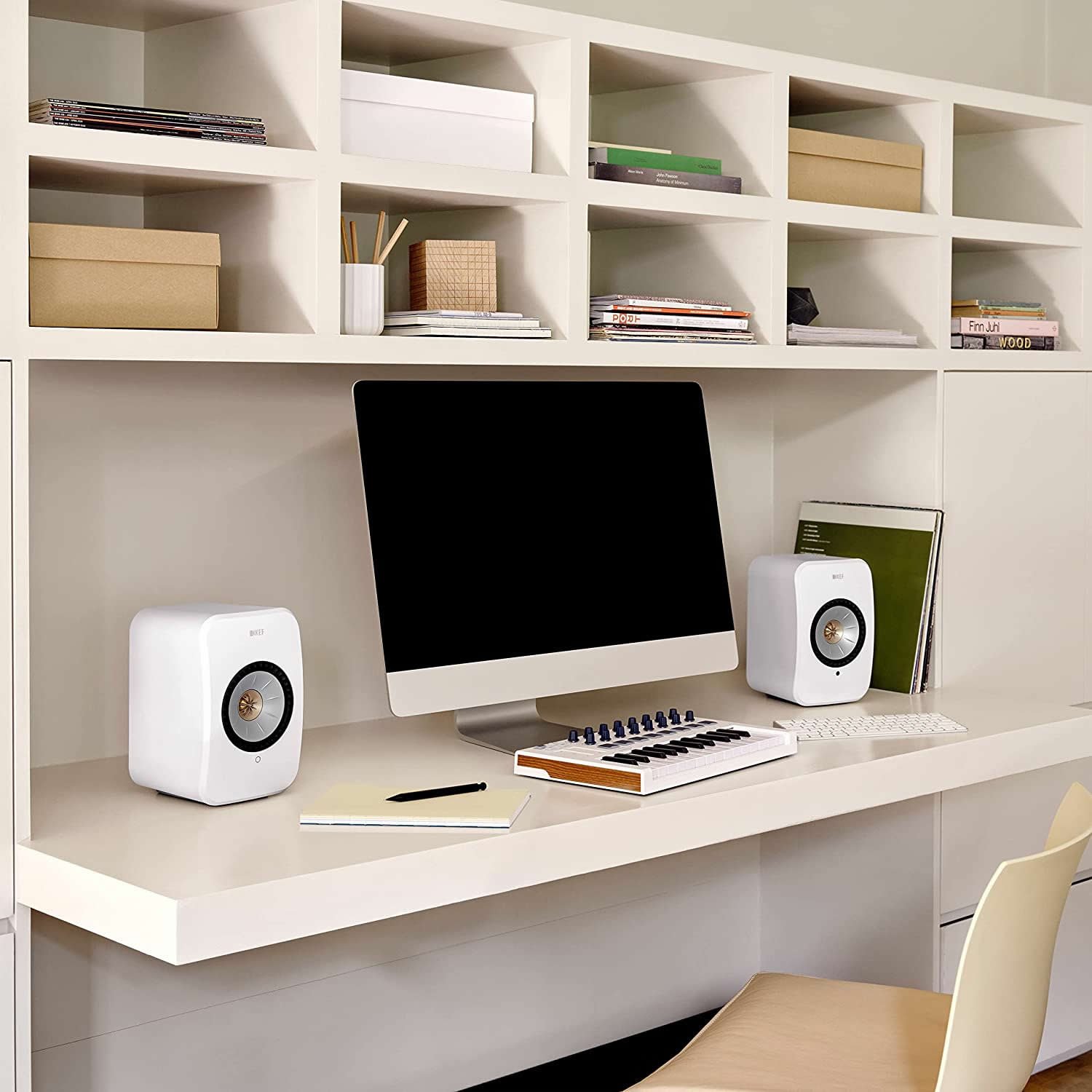 Caixa bookshelf amplificada KEF LSX II Wireless Mineral White - Par - Imagem 5