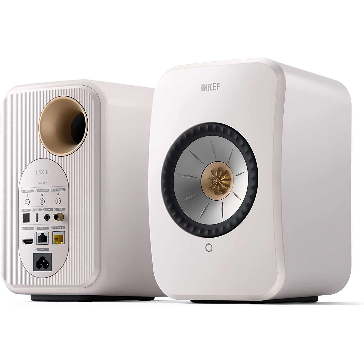 Caixa bookshelf amplificada KEF LSX II Wireless Mineral White - Par - Imagem 3