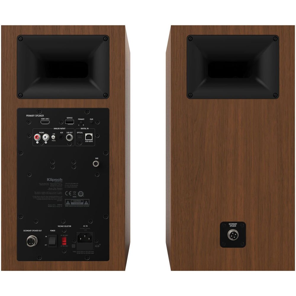 Caixa bookshelf amplificada Klipsch The Sevens Walnut - Par - Imagem 9