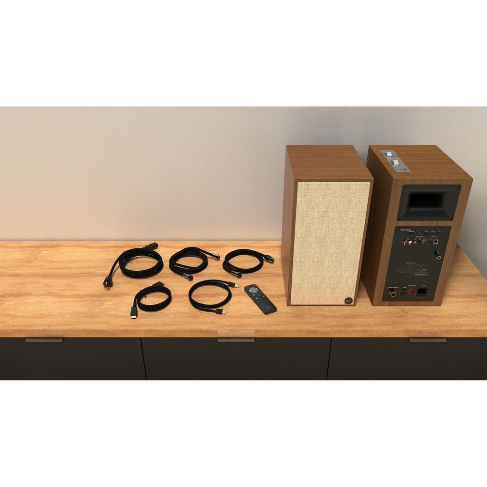 Caixa bookshelf amplificada Klipsch The Sevens Walnut - Par - Imagem 7
