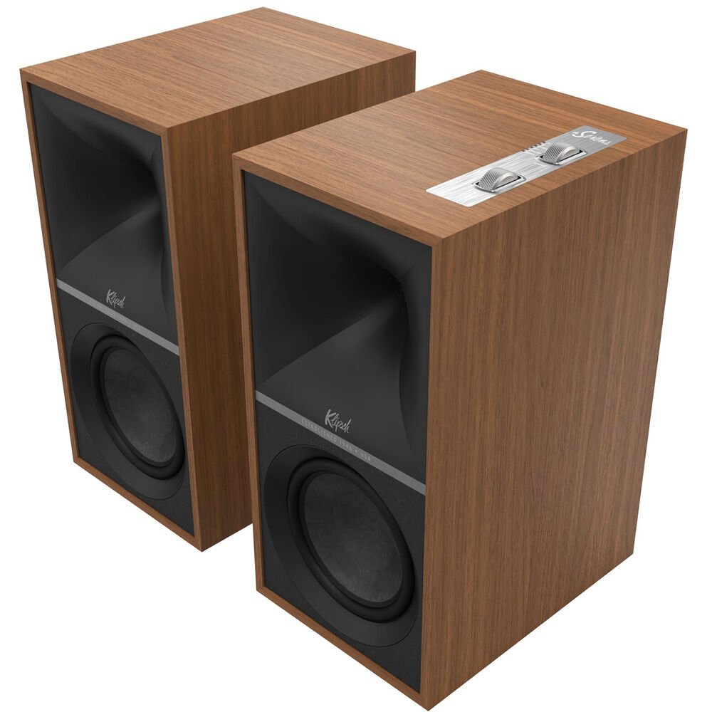 Caixa bookshelf amplificada Klipsch The Sevens Walnut - Par