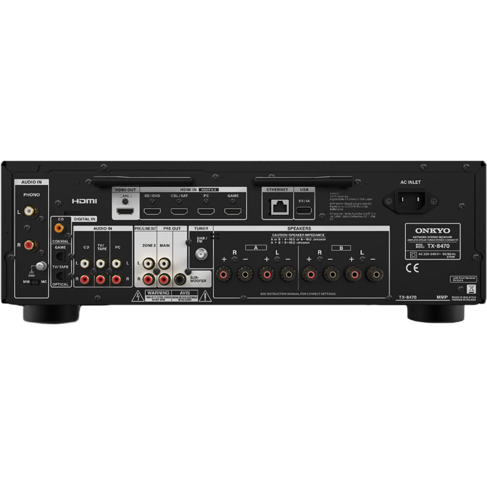 Receiver estéreo Onkyo TX-8470 - 8k - Wifi - HDMI - 220V - Imagem 2