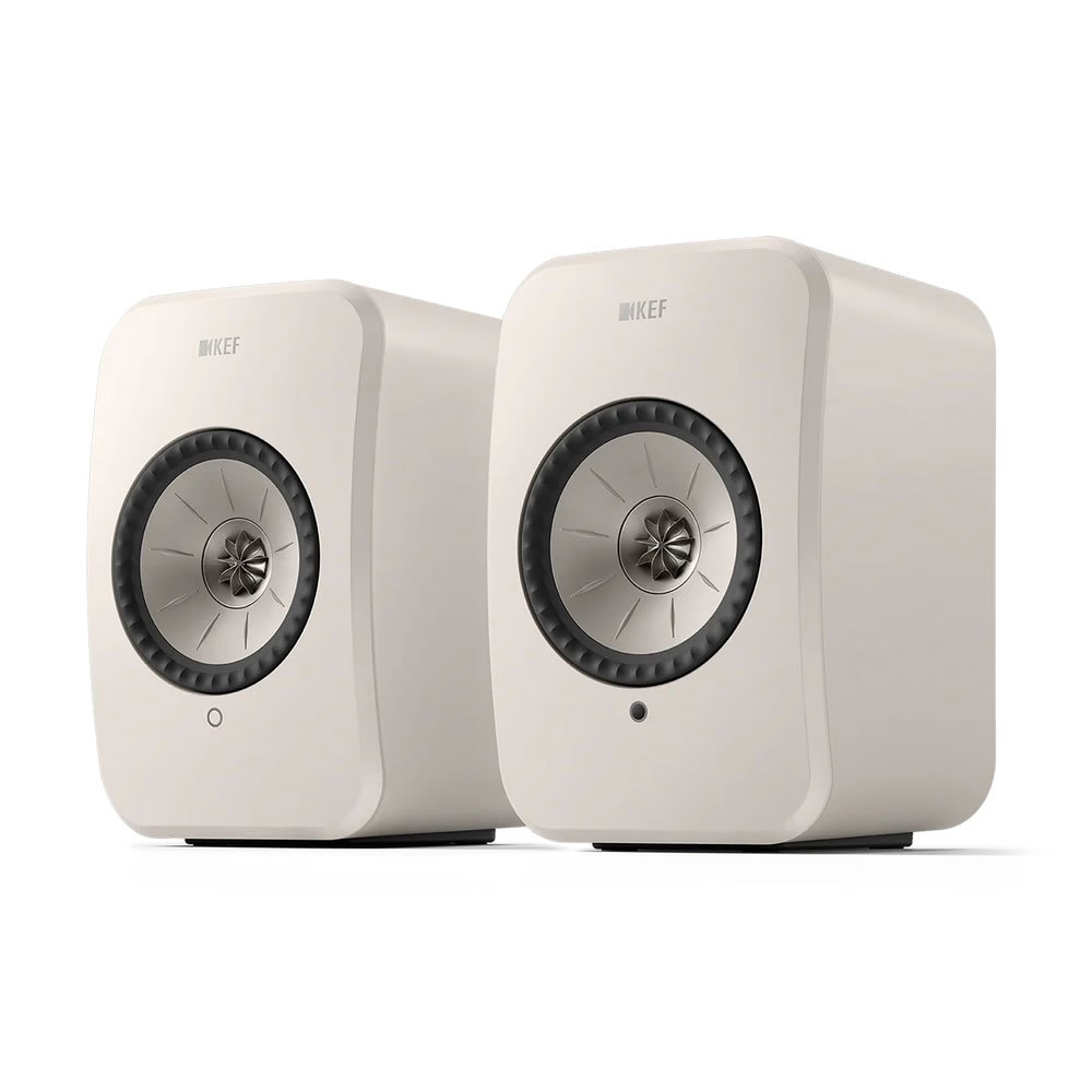 Caixa bookshelf amplificada KEF LSX II LT - Wireless Stone White - Par
