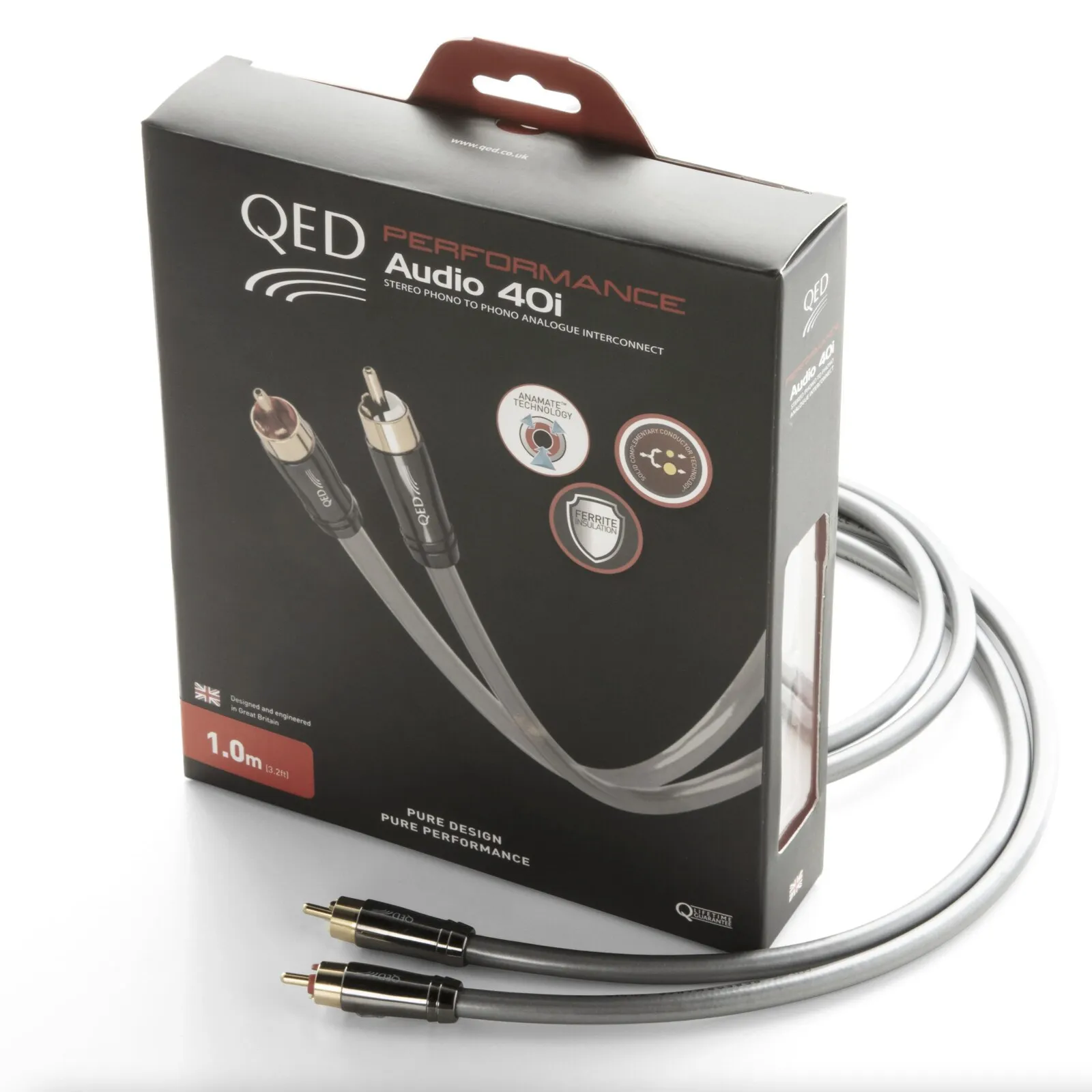 Cabo áudio estéreo RCA QED 40i - 2m - Imagem 2
