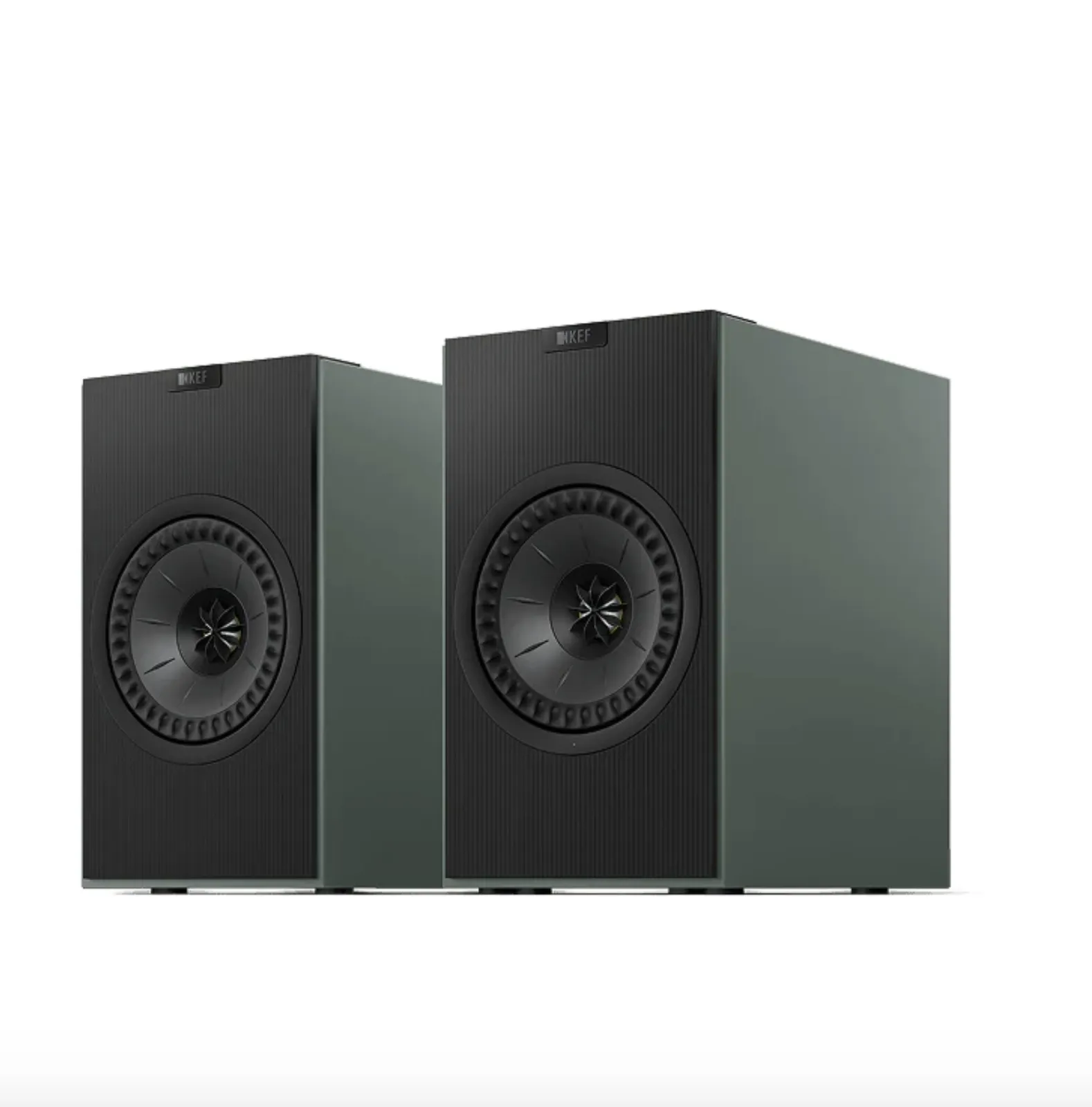Caixa bookshelf amplificada KEF Coda W - Wireless Moss Green - Par