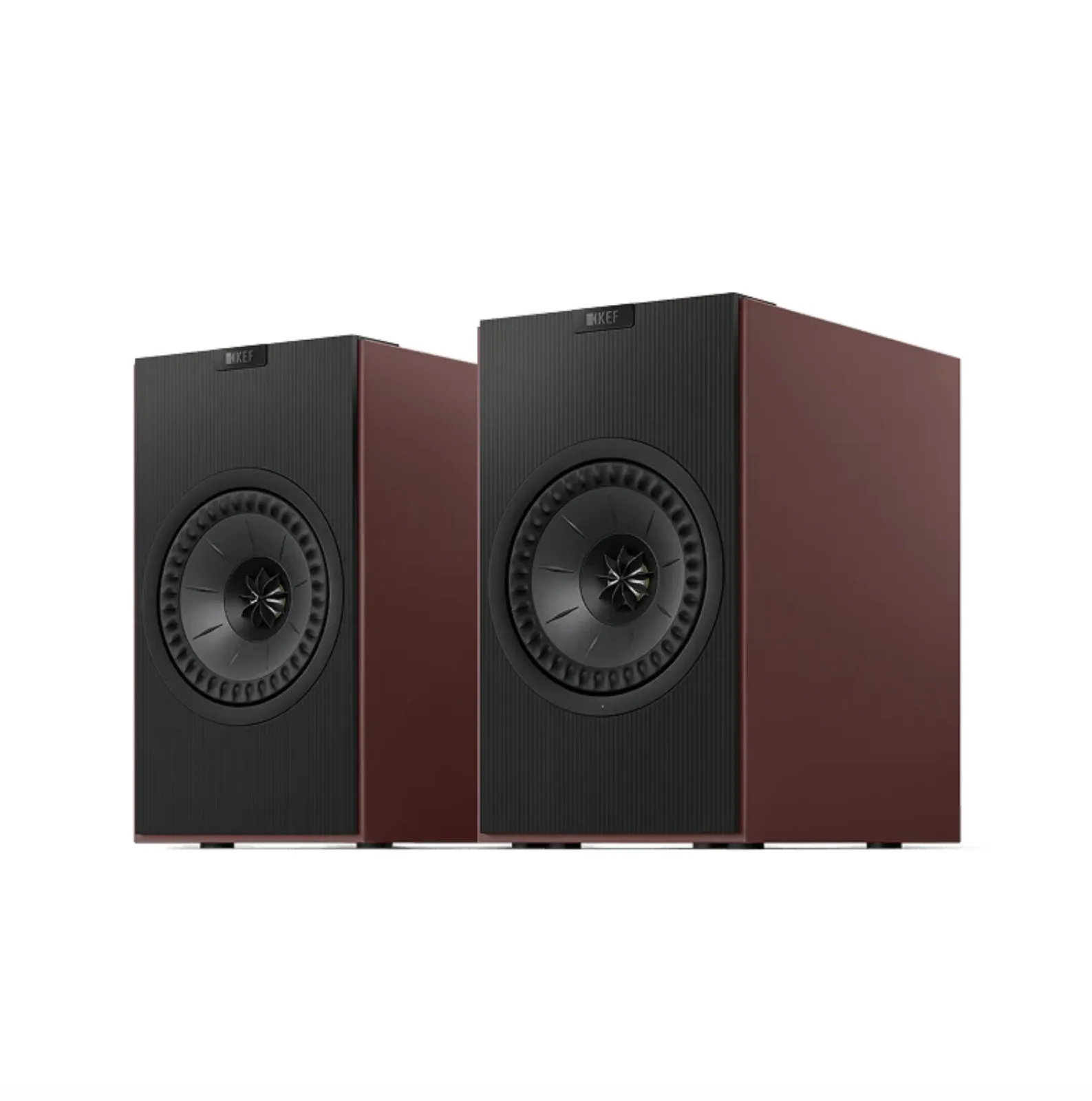 Caixa bookshelf amplificada KEF Coda W - Wireless - Vintage Burgundy - Par