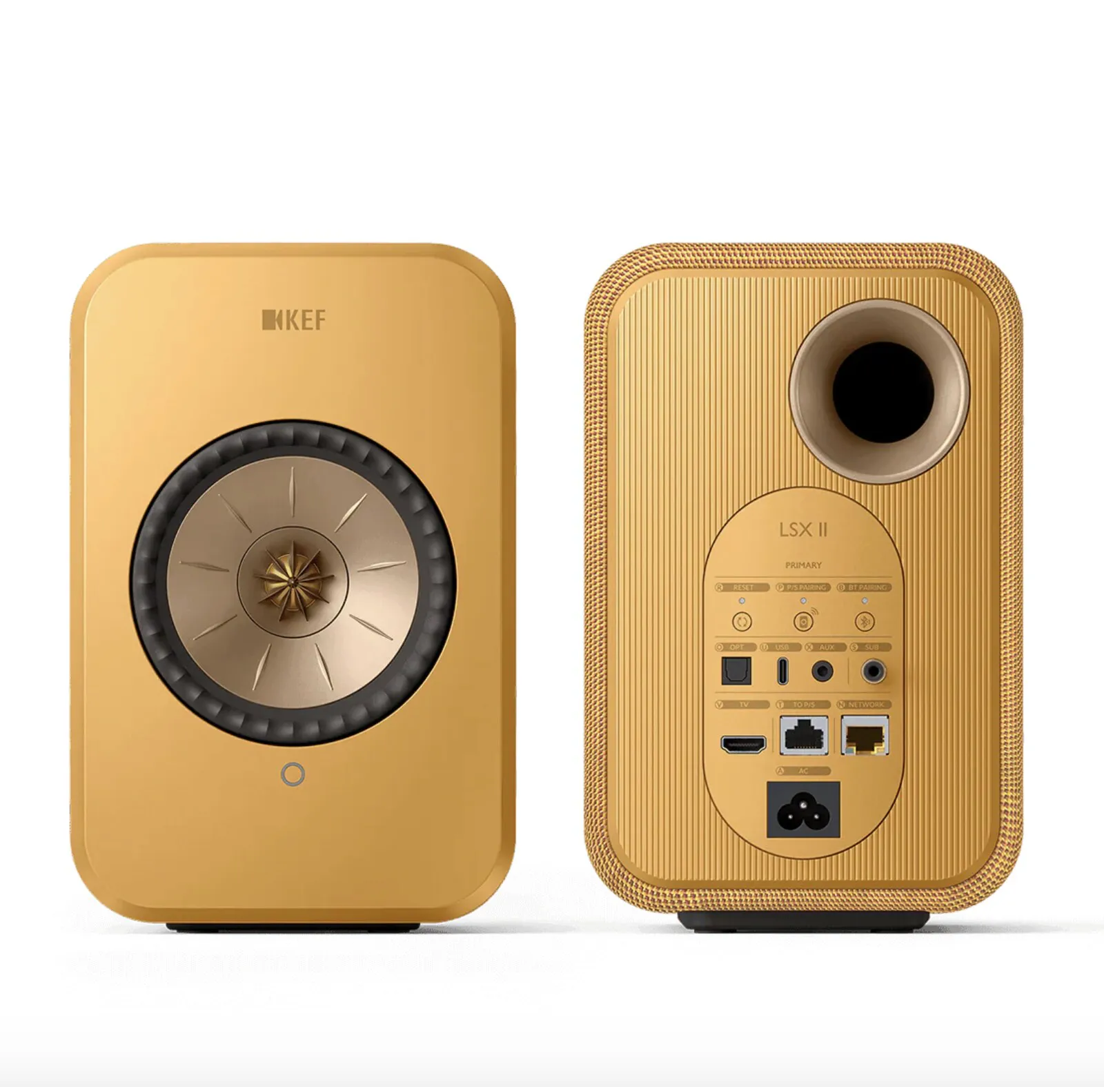 Caixa bookshelf amplificada KEF LSX II Wireless - Amber Haze - Par - Imagem 2