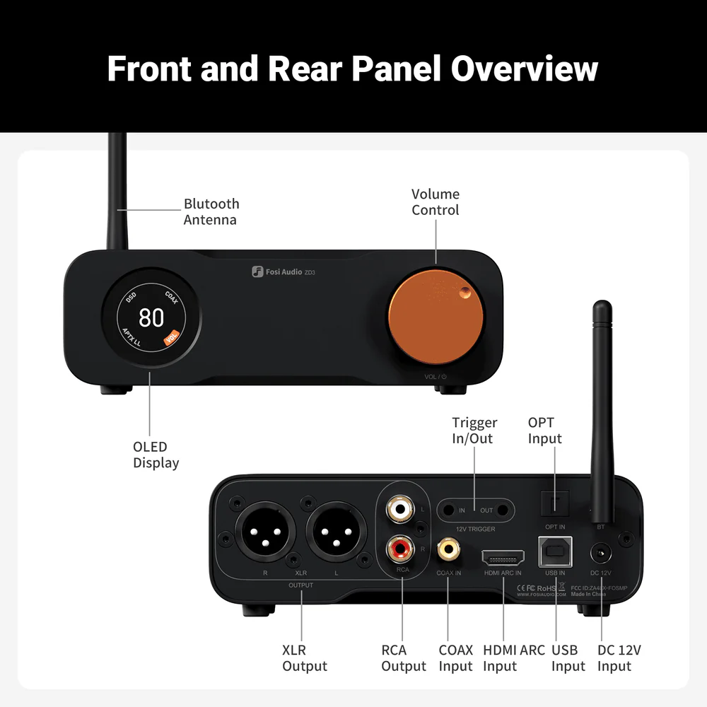 Dac Fosi Audio ZD3 - Bluetooth - Imagem 2