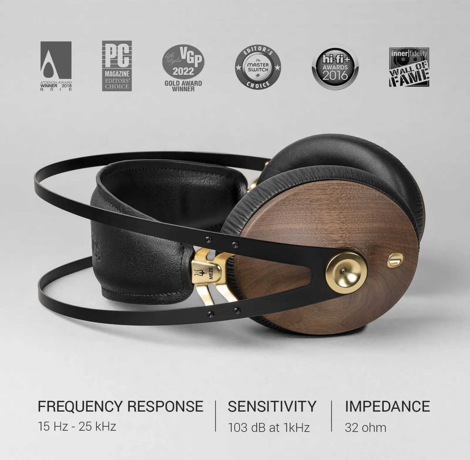 Fone de ouvido Meze Audio 99 Classics V2 - Walnut Gold - Imagem 4